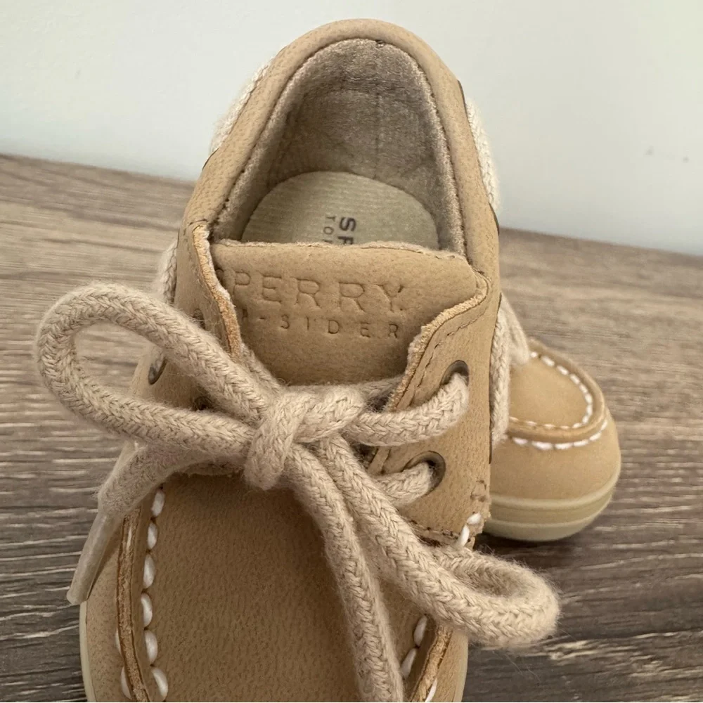 Sperry Top-Sider Baby Boys Crib Boat Shoes Sneakers Sz 1 EUC